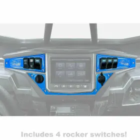 Utv-5357f8-001 50 Caliber Racing Ride Command Billet Dash Panel Switch Combo Rzr Xp 1000 Turbo S 900 Voodoo Blue