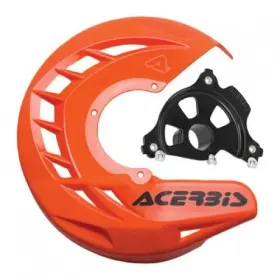 1654800130 Acerbis X-brake Front Disc Cover With Mounting Kit Orange Black Mount