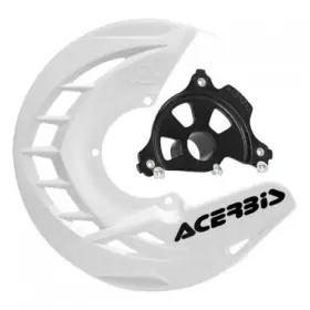 1654800132 Acerbis X-brake Front Disc Cover With Mounting Kit White Black Mount