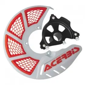 1655270274 Acerbis X-brake Vented Front Disc Cover With Mounting Kit White/16 Ktm Orange