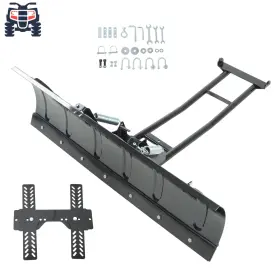Amp3544376 Atvwrlod Adjustable 48 Inch Snow Plow Blade Universal Kit Atv For Kawasaki