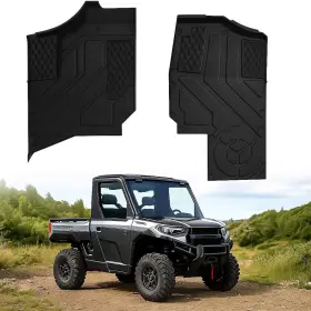 Up-pr1500-fm2 Aupower 2pcs Utv Front Floor Mat Liners Anti-slip Tpe For 2024-25 Polaris Ranger Xd 1500