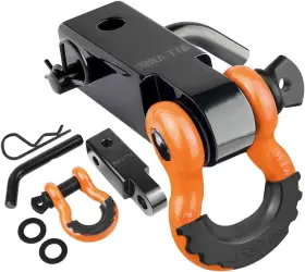 Autobots 653854596634 Tow Hitch Receiver 2 Inch 45 000 Lbs Break Strength Orange-black