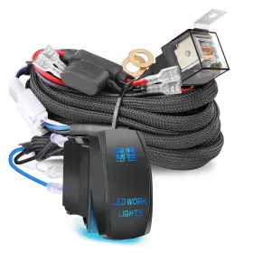 Autopartstore 21 A21-rlx-2rn-1223 Led Light Bar Wiring Harness Kit Rocker Switch Relay Fuse For Can-am Defender