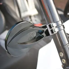 1542580003 Axia Alloys Round Convex Side Mirror Kit 4 Inch Black
