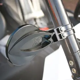 15425800039bfb-17b776 Axia Alloys Round Convex Side Mirror Kit 4 Inch Black For Polaris Rzr Pro R