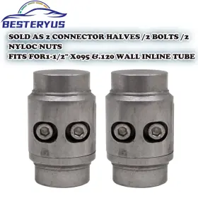 Bes219v01 Besteryus 2pcs 1-1/2 Inch Weld In Tube Connectors Adapter Roll Cage Bungs Fits .095 &.120 Wall