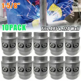 Bes319 Besteryus 10x 1-5/8 Inch Weld In Tube Connectors Adapter Roll Cage Bungs Fits .095 And .120 Wall
