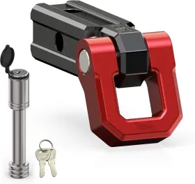 S0150033 Branded Shackle Hitch Receiver 2 Inch Red D-ring With Pin