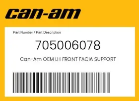705006078 Can-am Genuine Lh Front Facia Support -