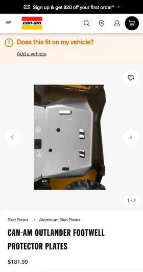715000922 Can-am Outlander Footwell Skid
