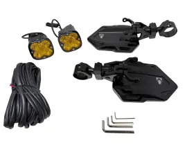Chupa-cuero-baja-black-2-with Chupacabra Offroad Cuero Baja Mirrors Designs Squadron Lights Amber 2 Inch