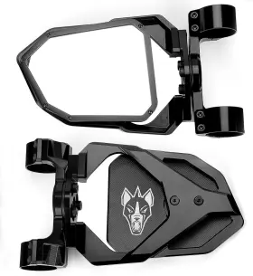 Chupa-cuero-race-black-2 Chupacabra Offroad Cuero Race Utv Mirrors Set Of 2 Fits Polaris Pro R Inch