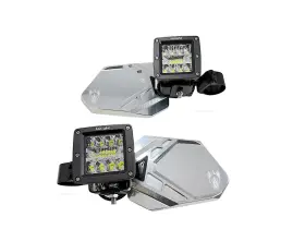 Chupa-cuero-race-raw-2-clear Chupacabra Offroad Cuero Pro Mirrors With Led Lights Fits 2 Inch Tubing Clear Raw