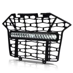 Cnnell0912-312 Cnnell New Fit For 20-23 Polaris Rzr Pro Xp Front Bumper Mesh Grille Grill With Led Light