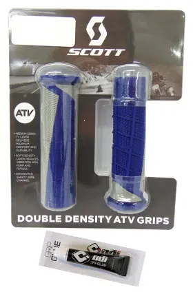 51-1229 Cru Products Scott Deuce 7/8 Grip Glue Atv Grey Blue For Honda Kawasaki Yamaha Suzuki Polaris