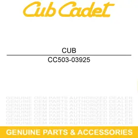 503-03925 Cub Cadet Right Hand Door Assembly Latch
