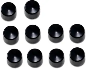 2402-0161 Drag Specialties 352089 Bolt Covers - Hex Deep 9/16 Inch Black 10 Pack