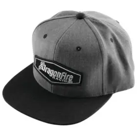 13-0063 Dragonfire Racing Hex Logo Snapback Hat - Grey/black One Size