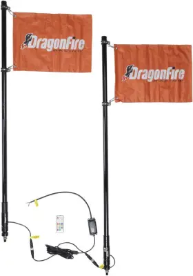 522807 Dragonfire Racing Spiral Led Lighted Whip 4 Ft. Smoke