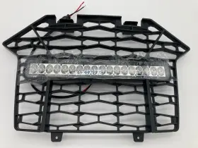 Dsa804228 Ds-auto-parts Front Bumper Mesh Grille With Led Light Bar Fit For 2020-2024 Polaris Rzr Pro Xp/4