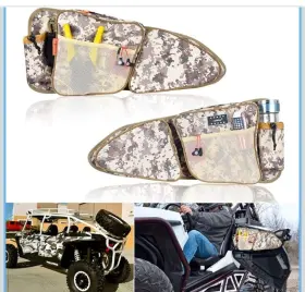 Cam002 Goldfire Utv Front Side Door Bags With Knee Pad For Polaris Rzr Xp 4 1000 900s Turbo