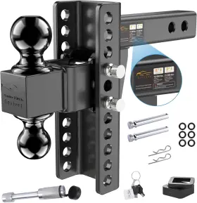 2025001-0331 Govlvet Adjustable Trailer Hitch -drop Fits 2-inch Receiver - Heavy Duty Tow
