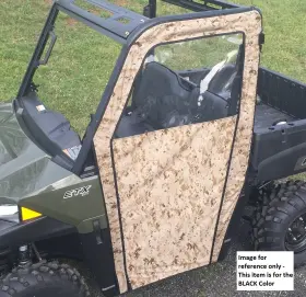 Pr2015se-11 Greene Mountain Polaris Ranger Midsize 2015 Door Side Enclosures Doors Custom Made Black