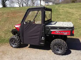 Prse09-11 Greene Mountain Polaris Ranger 800 Xp Fullsize 2009-2014 Soft Side Door Enclosures Black