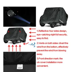 Happy19star Hp47862 Sidexside Utility Vehicle Storage Cover For Polaris Rzr 1000 Xp 900xp Turbo Eps
