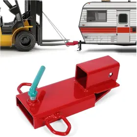 Mo-201 Hecasa Clamp On Forklift 2 Inch Hitch Receiver Pallet Fork Trailer Towing Adapter
