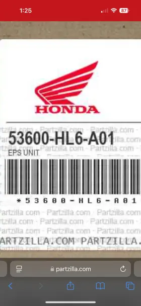 53600-hl6-a01 Honda Oem Eps Unit