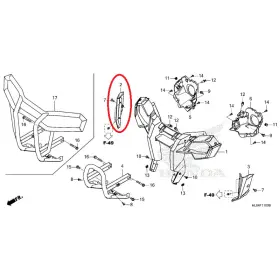 61410-hl6-a00za Honda Talon 1000r R Cover Pearl Reapr Red R373p