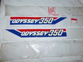 87522-vm0-000 Honda 87512 1985 Odyssey 350 Fl350 Fl350r Nos Oem Rear Fender Decals L R 87522-v