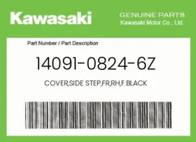 14091-0824-6z Kawasaki Genuine Cover Side Step Fr Rh F.black -