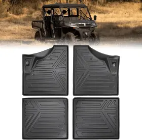 B0107-03202-bk Kemimoto 4-pc Tpe Floor Mats Non-slip For Cfmoto Uforce 1000 Xl 2022-2025