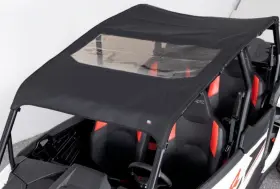 B0112-06306-bk-ey Kemimoto Utv Soft Roof Top Tinted Cover Canvas For Polaris Rzr Xp 4 1000 2024-2025 4-door