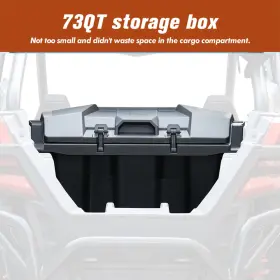 B0113-05401bk Kemimoto Utv 73 Quart Rear Cargo Storage Box For Polaris Rzr Pro Xp /xp 4 2020-2025