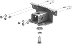 101280 Kfi Products 2 Inch Receiver Hitch Rear #101280 For Yamaha Grizzly 700/grizzly 550/kodiak 700