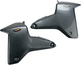 17805-30 Maier Manufacturing Radiator Air Scoops Black Carbon Fiber Look Fits Suzuki Quadracer 450