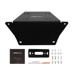 8c1la7 Maxpeedingrods Steel Winch Mounting Bracket For 2012-2024 Polaris Ranger Xp 1000 900 570 Crew