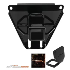 943gjp Maxpeedingrods 2 Inch Trailer Hitch Assembly For Kawasaki Brute Force 750/650 2005-2023 Steel Black