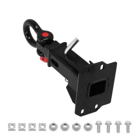 9o4bpe Maxpeedingrods 2 Inch Shackle Hitch Receiver Front Trailer Mount For Polaris Ranger Xp 1000