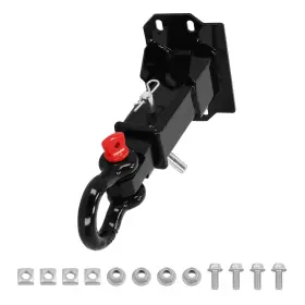 Bkm49l Maxpeedingrods Front 2 Inch Hitch Receiver Kit For Polaris Ranger Crew Xp 1000 2019-24 Steel Mount