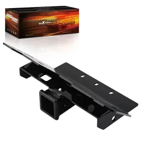 C67t9e Maxpeedingrods 2 Inch Front Receiver For Polaris Ranger Models Steel Black Powder Coat Mount