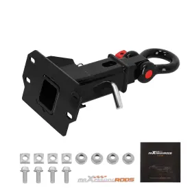 Gjf2o1 Maxpeedingrods 2 Inch Front Hitch Kit For Polaris Ranger Xp 1000 2018-2024 Powder Coated Steel