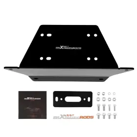 Mskq7g Maxpeedingrods Heavy-duty Winch Mounting Mount Plate Kit Utv For Polaris Ranger Xp 1000 And Crew