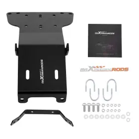 Nsjc45 Maxpeedingrods Heavy-duty Steel Atv Winch Mounting Plate For 2000-2007 Honda Rancher 350/400