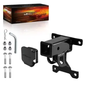 R079an Maxpeedingrods 2 Inch Rear Trailer Hitch Receiver For Polaris Rzr Pro Xp/4 2020 Black Steel Mount