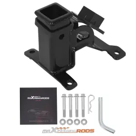 Sux4yw Maxpeedingrods 2 Inch Steel Receiver Hitch For Polaris Rzr Pro Xp/4 2020 Black Powder Coat Mount